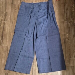 Stylish Blue Wide-Leg Pants